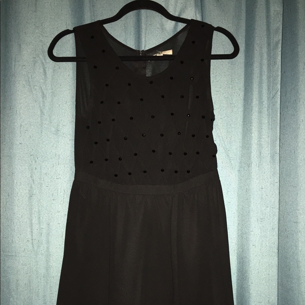 Black cocktail dress size Medium sheer front